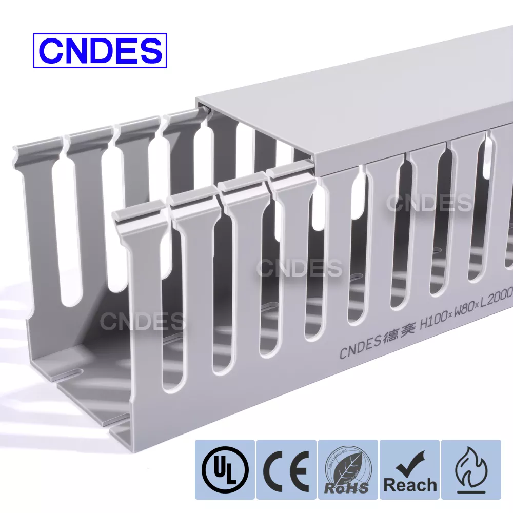 Гибкий кабельный канал из ПВХ с прорезями 100 × 80