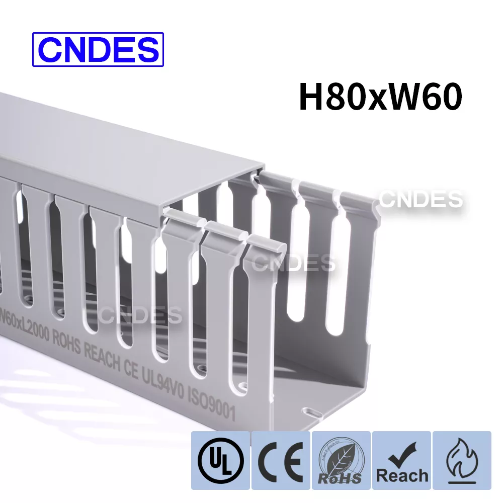 Кабельный канал из ПВХ 80 × 60 с прорезями