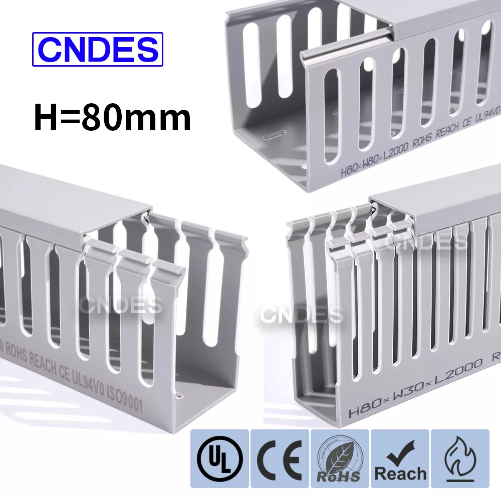 Кабельный канал для автоматизации автоматизации из ПВХ, высота 80 с прорезями