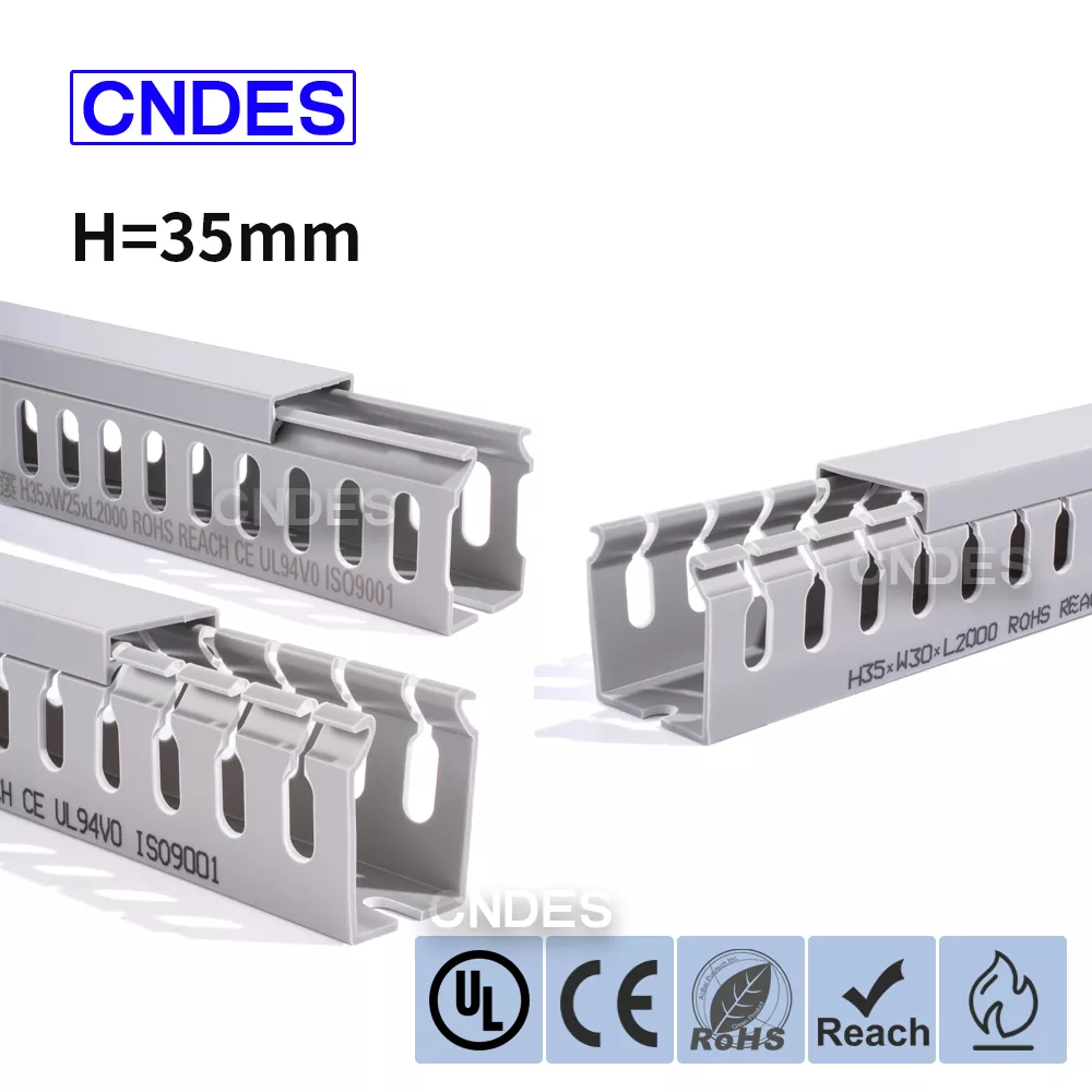 Прокладочный канал из ПВХ с прорезями высотой 35 мм